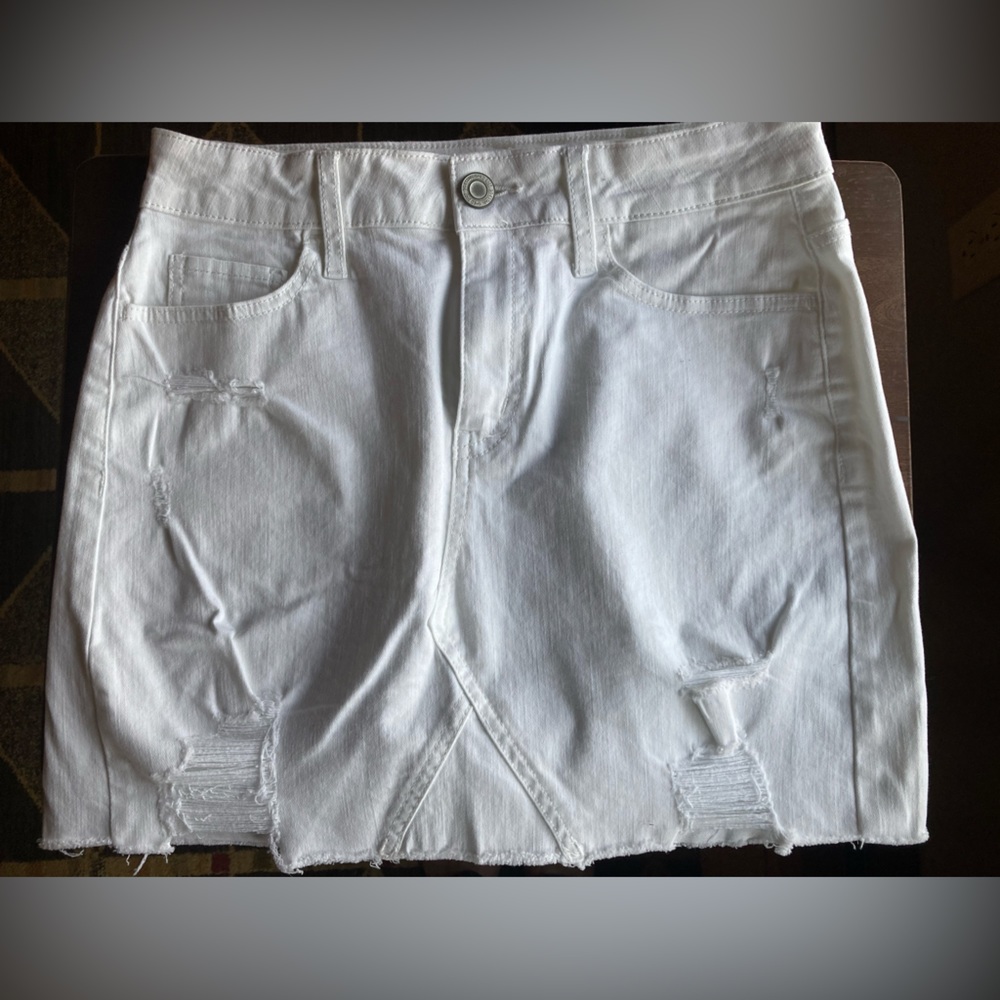 White Denim Jean Skirt